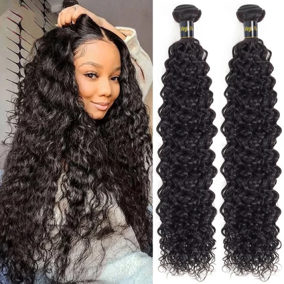 Water Wave Bundles Human Hair Curly Bundles 14A Brazilian Virgin Human Hair 3 Bundles